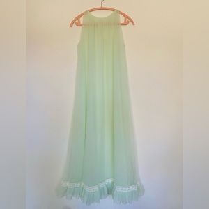 Vintage Lime Sherbet Chiffon Nightgown